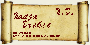 Nadja Drekić vizit kartica